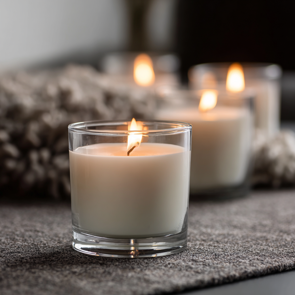 bougie parfumée en verre lueur de soirée